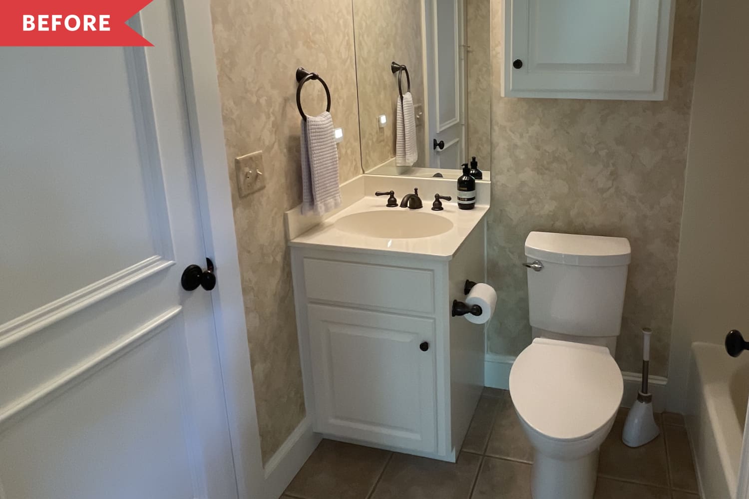 Luxe Beige Bathroom Redo Before and After Photos Apartment Therapy